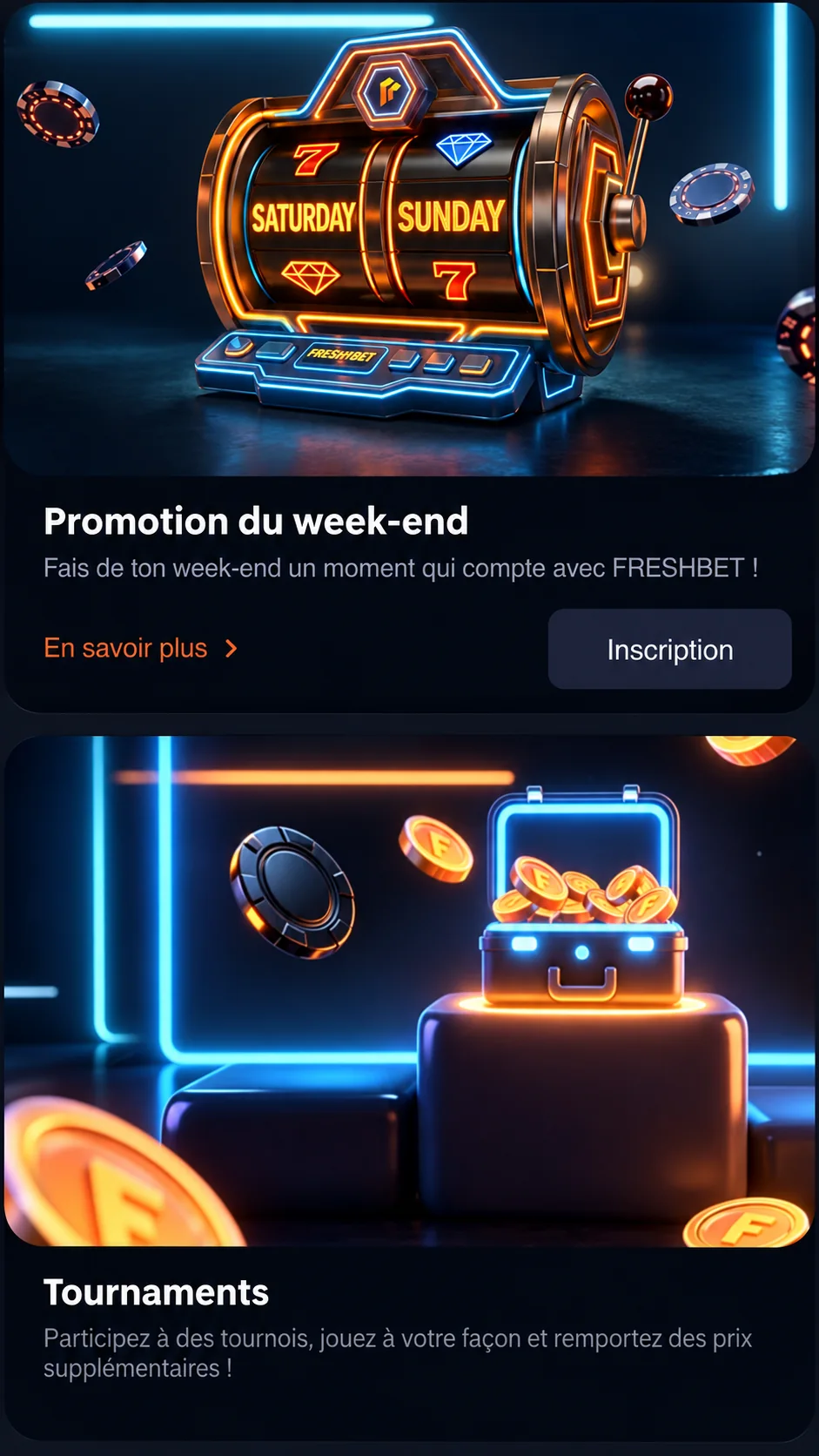 Promotions Freshbet du week-end et tournois