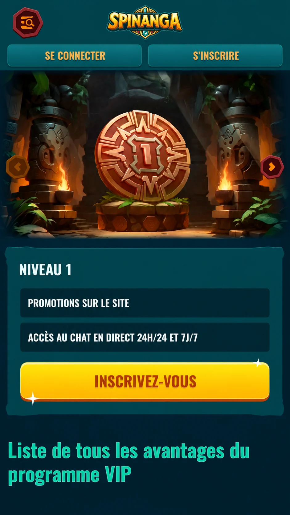 Programme VIP Spinanga niveau 1